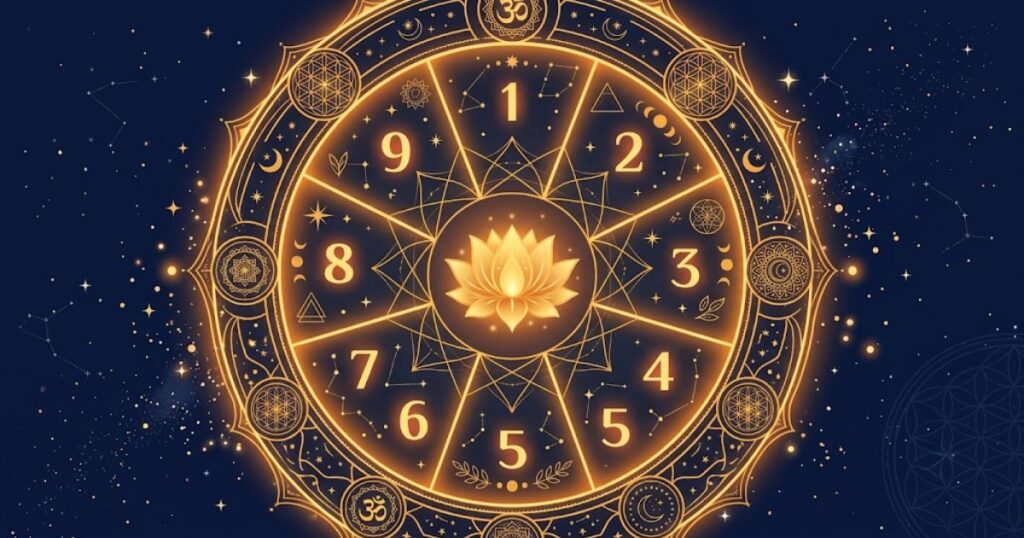 Numerology life path numbers 1 to 9 wheel with meanings