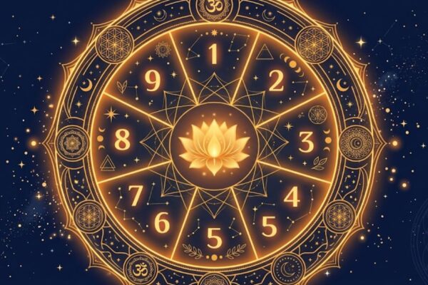 Numerology life path numbers 1 to 9 wheel with meanings