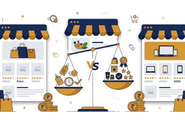 Amazon vs Flipkart vs Meesho comparison