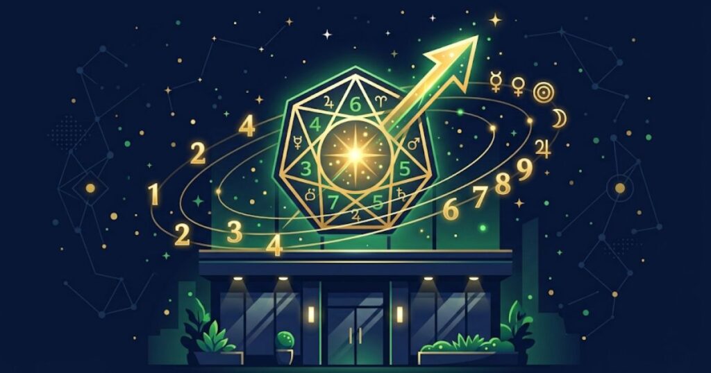 Business name numerology — lucky brand name illustration