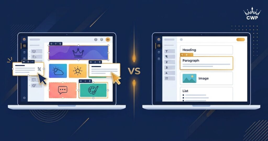 Elementor vs Gutenberg - WordPress drag-and-drop builder compared with block editor