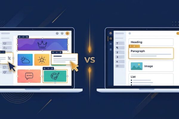 Elementor vs Gutenberg - WordPress drag-and-drop builder compared with block editor
