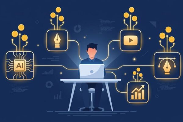 High-income freelance skills mind map with earning potential