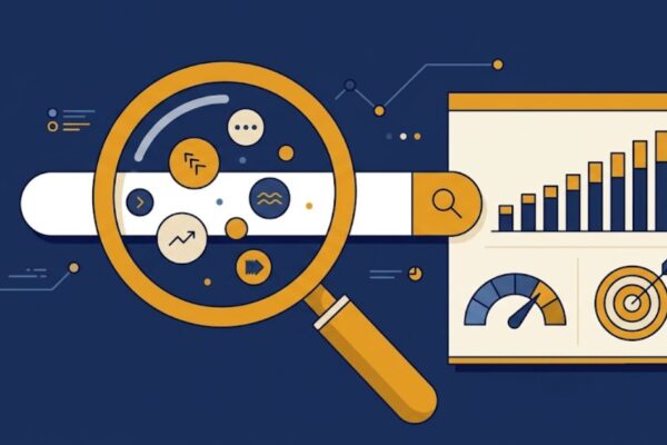 Keyword research dashboard showing search volume, difficulty and intent