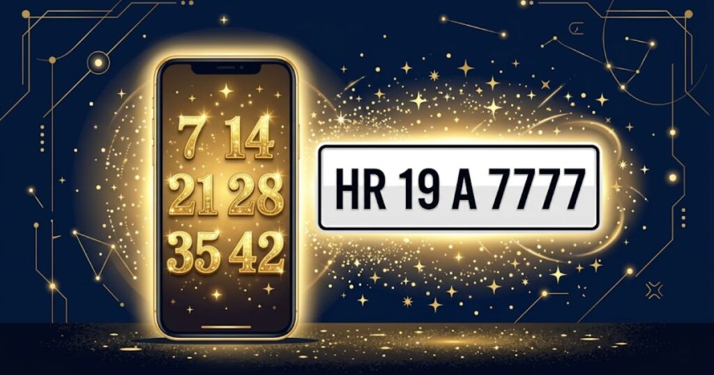 Lucky mobile and vehicle number numerology illustration
