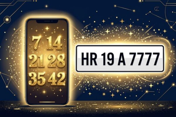Lucky mobile and vehicle number numerology illustration