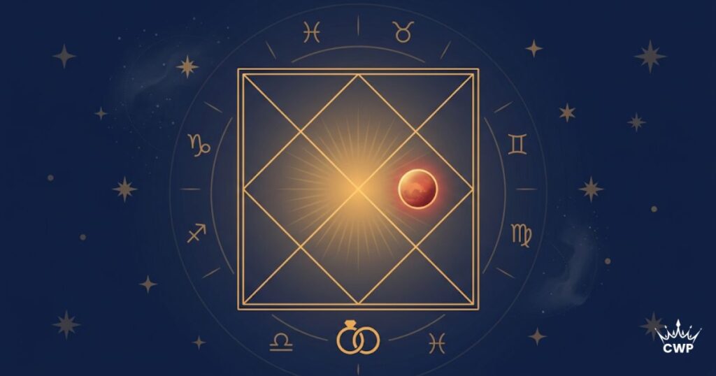 Vedic birth chart highlighting Mars placement for Manglik Dosha