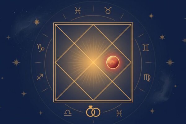 Vedic birth chart highlighting Mars placement for Manglik Dosha