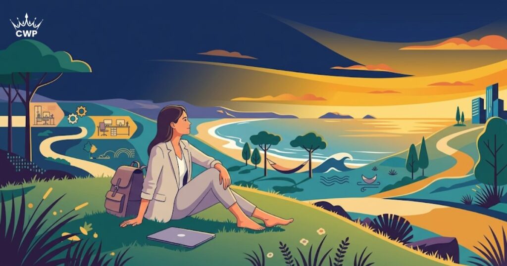 Young professional on a planned career break representing micro retirement