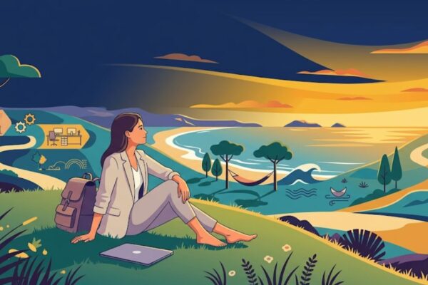 Young professional on a planned career break representing micro retirement