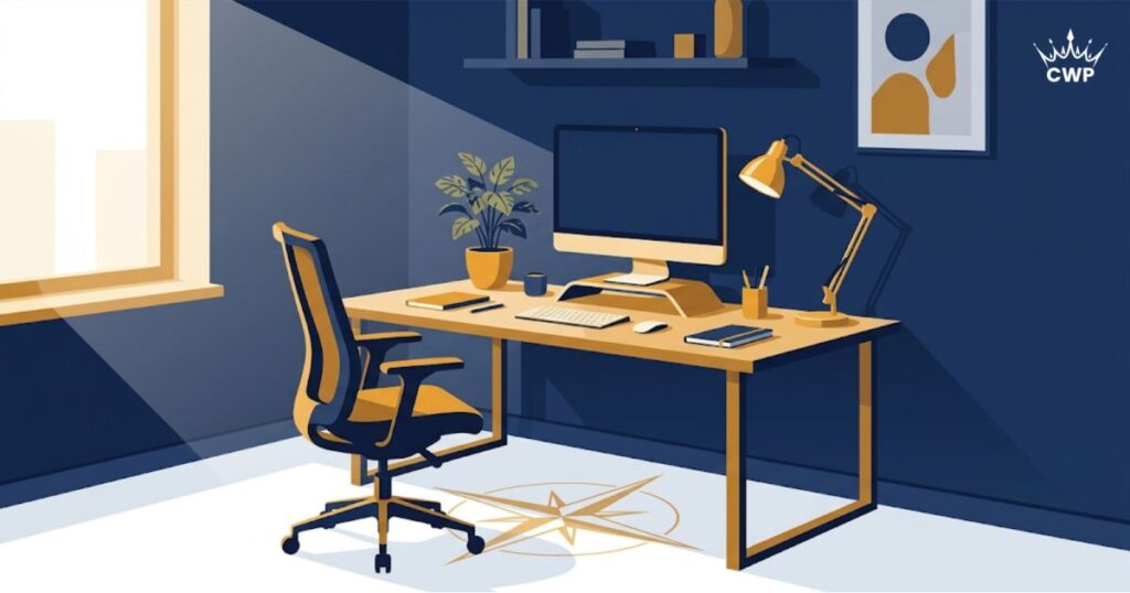 Ergonomic and Vastu-friendly work-from-home office setup